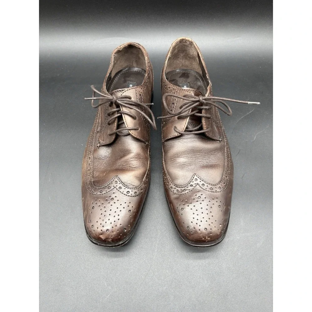 Bostonian Brown Leather Wingtip‎ Oxford Dress Shoes Mens 9W Vintage